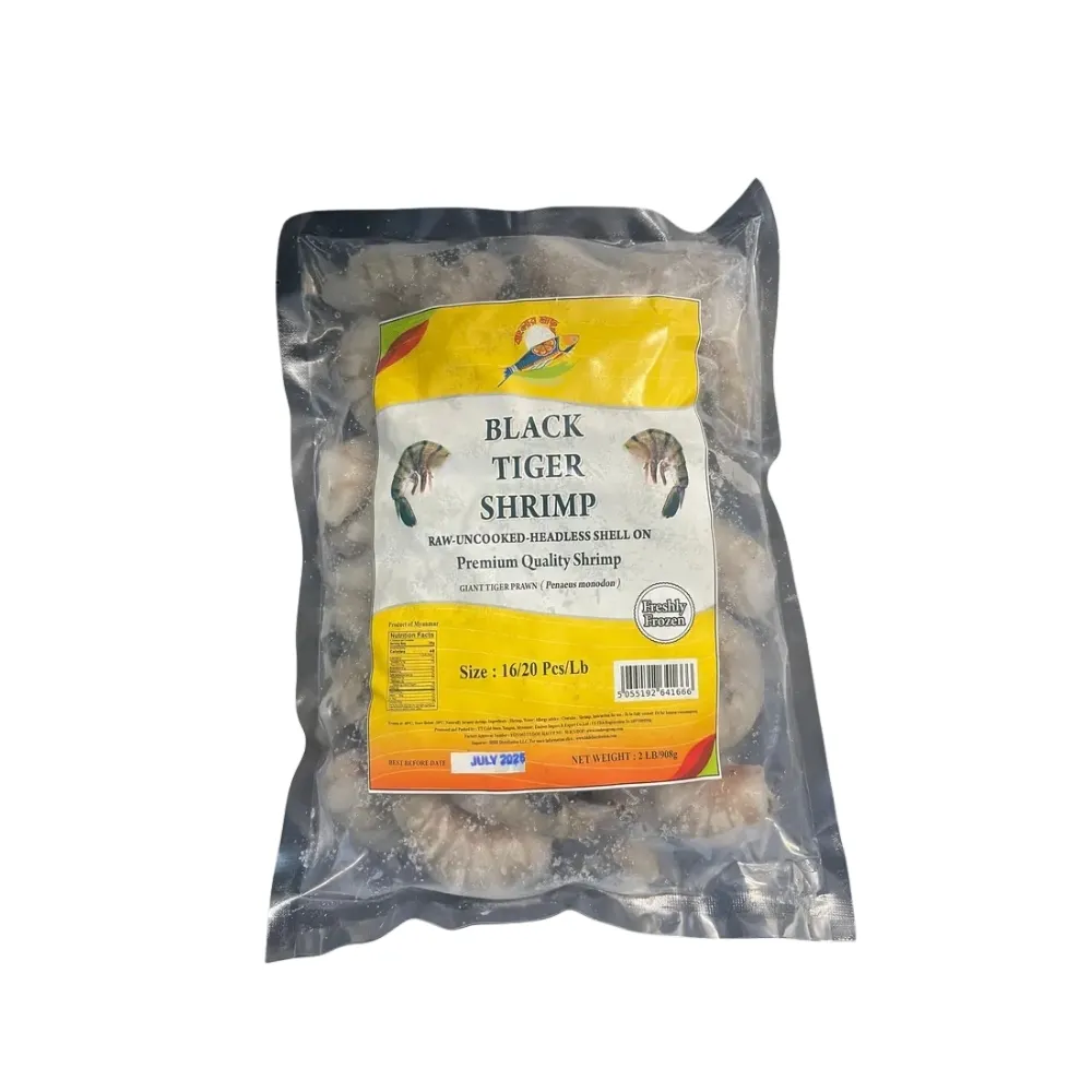 Black Tiger Shrimp (16-20)Pcs/Lb