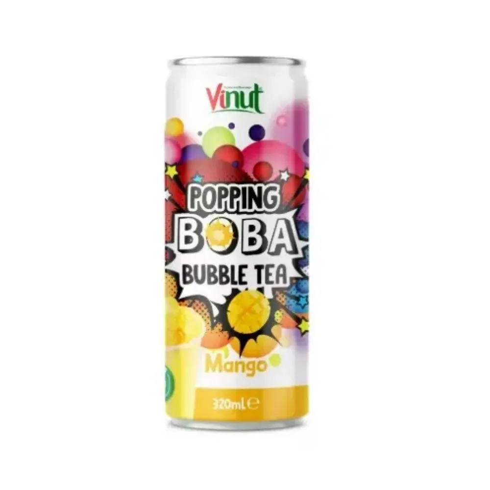Vinut Popping Boba Bubble Tea -Mango (12 Cans)